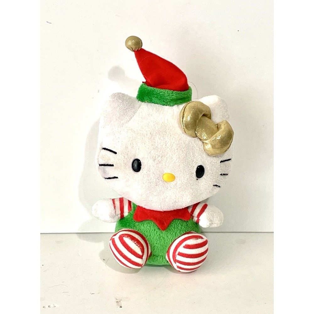 Ty Sanrio Hello Kitty Plush Holiday Elf 6" Stuffed Plush Kitty 2012